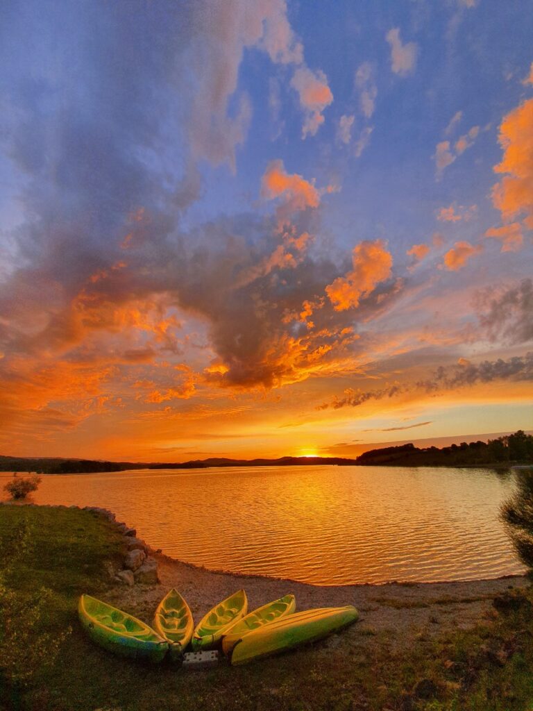 Sunset over Lac de Montbel